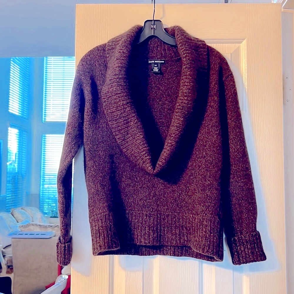 Club Monaco Cowl Neck Lamb Wool Sweater Size Large